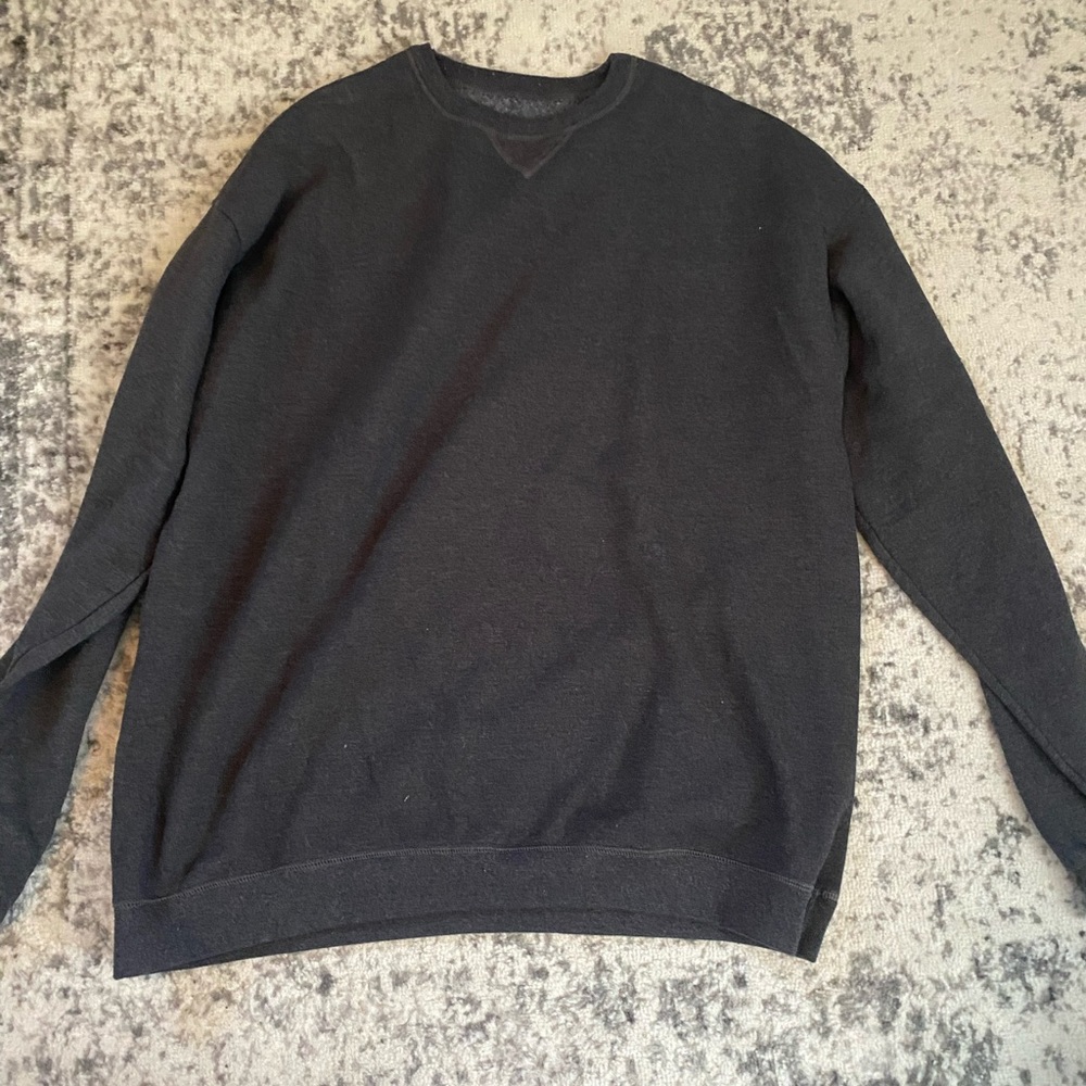 Large gray crew neck